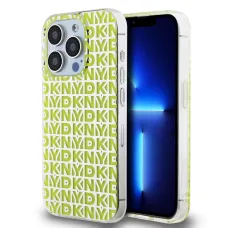 DKNY PC/TPU Ismétlődő Mintás tok iPhone 15 Pro Sárga