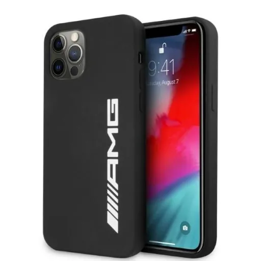 AMG Silicone Big Logo tok iPhone 12 Pro Max - fekete