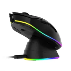 Dareu EM901X vezeték nélküli játék egér + töltőállomás RGB 2.4 G 600-6000 DPI (fekete)