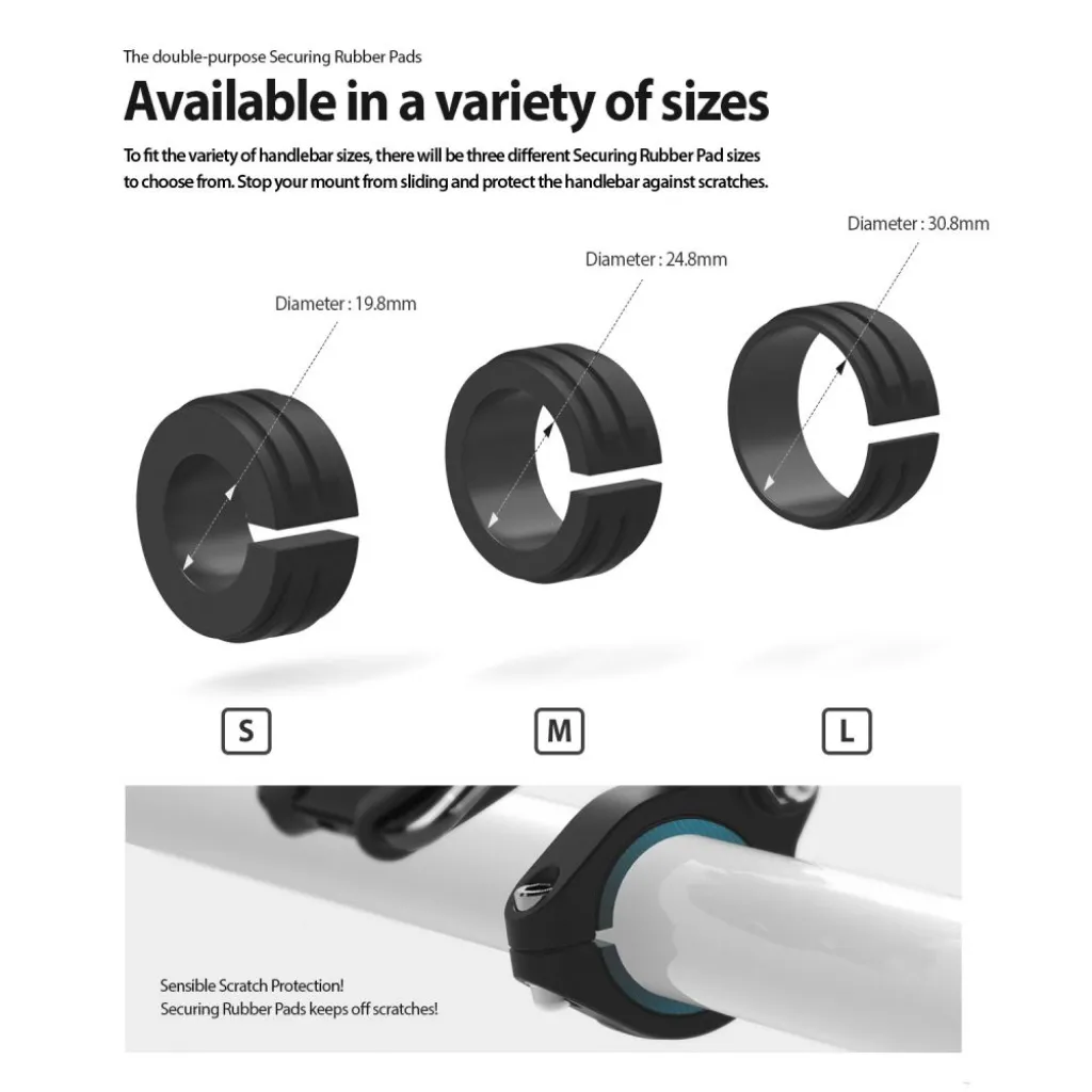 Biciklikormányra erősíthető telefontartó fekete, biciklis mobitelefon tartó (Ringke Spide) - 8