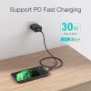 Choetech IP0039 USB-C / Lightning MFi kábel, 1.2m hosszú - fekete - 3. kép