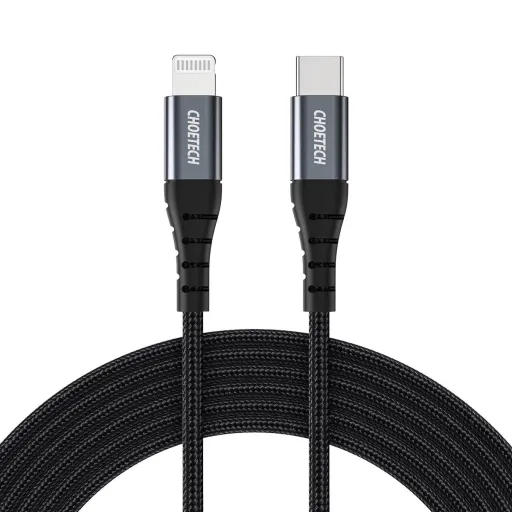 Choetech IP0039 USB-C / Lightning MFi kábel, 1.2m hosszú - fekete