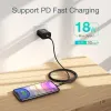 Choetech IP0041 USB-C / Lightning MFi 480Mb/s 3A 2 m kábel - fekete - 1. kép