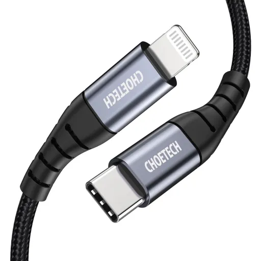 Choetech IP0041 USB-C / Lightning MFi 480Mb/s 3A 2 m kábel - fekete