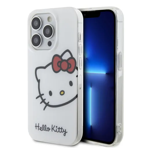 Hello Kitty IML Fej Logós Tok iPhone 15 Pro Max Fehér