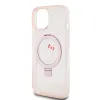 Hello Kitty IML Ringstand Csillogó Kitty Fej Logó MagSafe tok iPhone 15 Pink - 3. kép