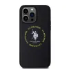 U.S. Polo PU Leather Printed Round Double Horse MagSafe tok iPhone 15 Pro Max Fekete - 1. kép