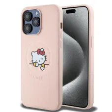 Hello Kitty PU Kitty Asleep Logo MagSafe tok iPhone 15 Pro Max Pink