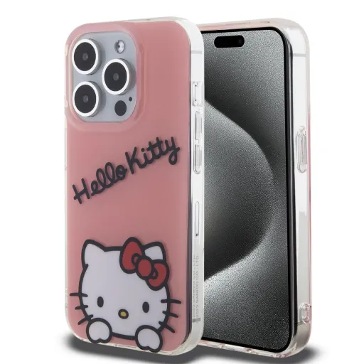 Hello Kitty IML Daydreaming Logo tok iPhone 15 Pro Pink
