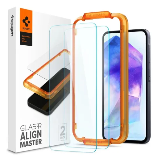 Spigen Glass tR AlignMaster 2 Pack üvegfólia - Samsung Galaxy A55