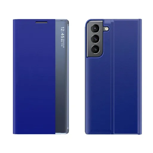 New Sleep fliptok Samsung Galaxy A54 5G-hez állvánnyal kék színben tok