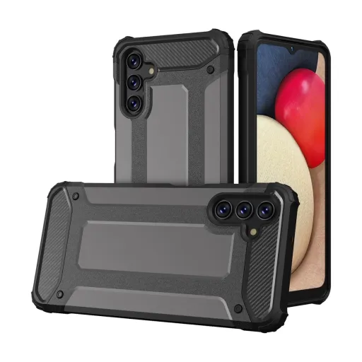 Hybrid Armor masszív ütésálló fekete tok Samsung Galaxy A13 5G-hez Hybrid Armor masszív ütésálló fekete tok Samsung Galaxy A13 5G-hez