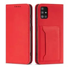 Magnet Card Case tok Samsung Galaxy A13 5G-hez Piros Pénztárca Kártyatartó