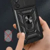 Hybrid Armor Camshield tok Samsung Galaxy A14 kameravédős páncél tok fekete - 3. kép