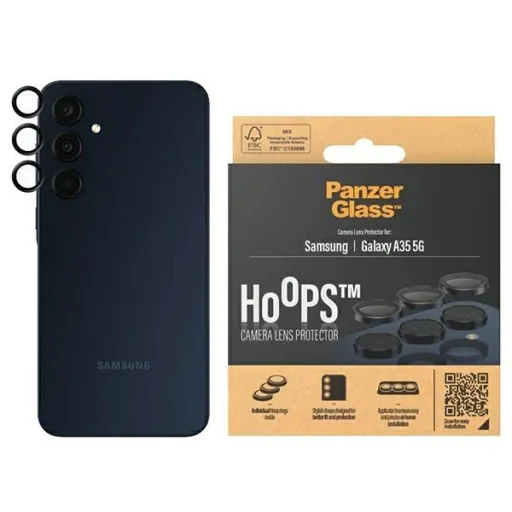 PanzerGlass Hoops Kamera Védelem Samsung Galaxy A35 5G - fekete kerettel