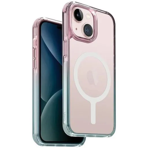 Uniq Combat Duo Magclick töltő tok iPhone 15 - kék és rózsaszín Uniq Combat Duo Magclick töltő tok iPhone 15 - kék és rózsaszín