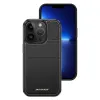 3 az 1-ben Pénztárca Tok Állvánnyal iPhone 13 Pro Max MagSafe RFID Blokkoló Dux Ducis Rafi Mag - Fekete tok - 2. kép