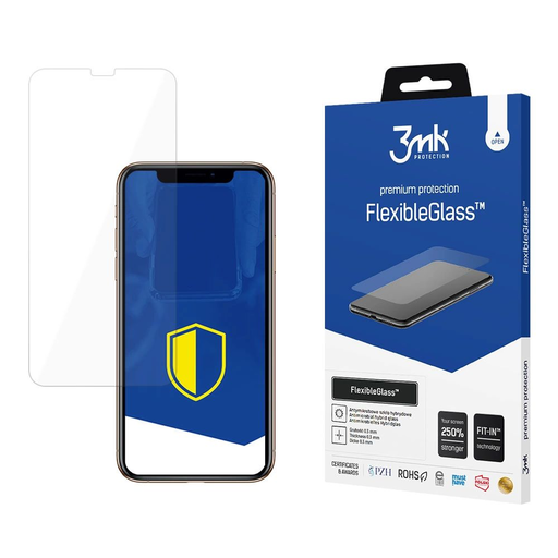 3mk FlexibleGlass™ hibrid üveg iPhone XS-hez üvegfólia 3mk FlexibleGlass™ hibrid üveg iPhone XS-hez üvegfólia