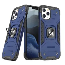 Wozinsky Ring Armor tok iPhone 14 Pro páncélozott tok mágneses tartóval gyűrűs kék