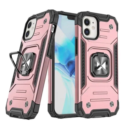 Wozinsky Ring Armor iPhone 14 tok megerősített védelemmel és mágneses tartóval arany színű gyűrű