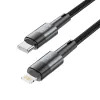 Tech-Protect UltraBoost Lightning / USB-C PD kábel 20W 3A 0.25m - szürke - 0. kép