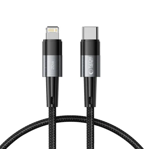Tech-Protect UltraBoost Lightning / USB-C PD kábel 20W 3A 0.25m - szürke