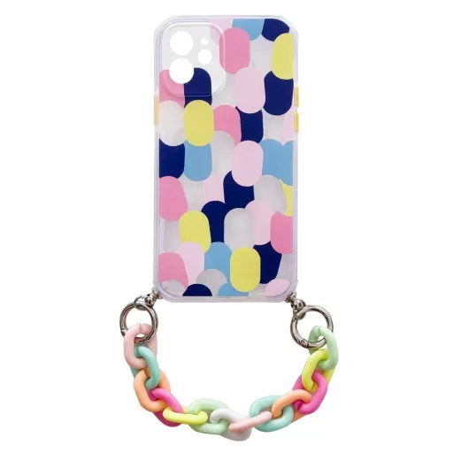 Color Chain Case rugalmas zselé tok lánc medállal Samsung Galaxy A22 5G több színben tok