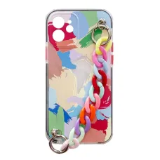 Color Chain Case rugalmas gél tok lánc medállal Samsung Galaxy A22 4G több színű tok