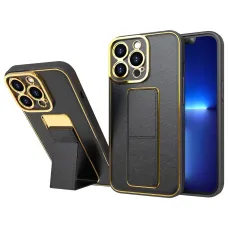 New Kickstand Case tok Samsung Galaxy A12 5G-hez állvánnyal fekete