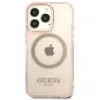 Guess Gold Outline Translucent MagSafe tok iPhone 13 Pro Max - rózsaszín - 1. kép