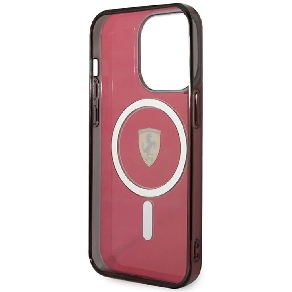 Ferrari FEHMP14XURKR iPhone 14 Pro Max 6.7" piros/piros keménytok Translucent MagSafe tok - 7