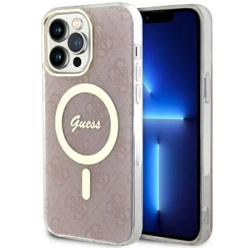 Guess GUHMP13XH4STP iPhone 13 Pro Max 6.7" pink/pink hardcase 4G MagSafe