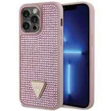 Guess Rhinestone Triangle tok iPhone 14 Pro Max - rózsaszín