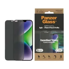 PanzerGlass Ultra-Wide Fit Edzett Üveg Antibakteriális Privacy és Pozicionálóval iPhone 14 Plus / 13 Pro Max üvegfólia