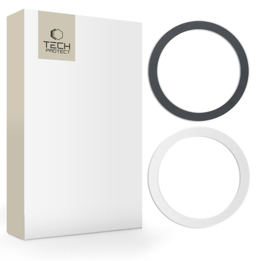 Tech-Protect MagMat MagSafe magnetický krúžok univerzálny - čierny / strieborný (2 ks)