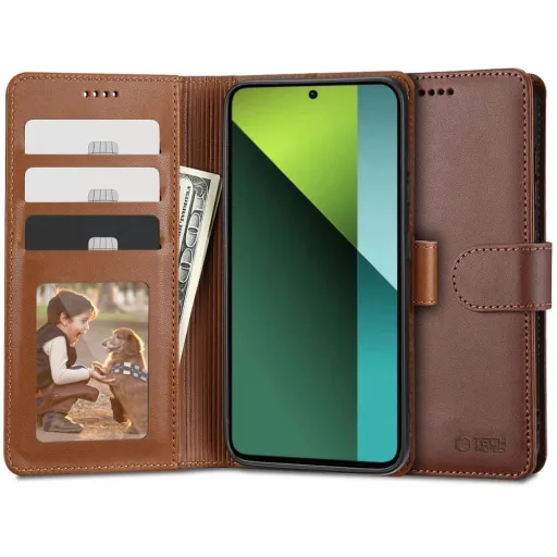 Xiaomi Redmi Note 13 Pro 5G / Poco X6 5G Tech-Protect Wallet tok - barna