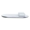 Baseus Simple 2in1 vezeték nélküli telefon és airpods Qi töltő 18W fehér (WXJK-02) - 0. kép