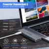 RayCue 8 az 1-ben USB Type C Hub 1x Thunderbolt 3x USB 3.0 1x USB C HDMI SD microSD, MacBook-hoz - 2. kép