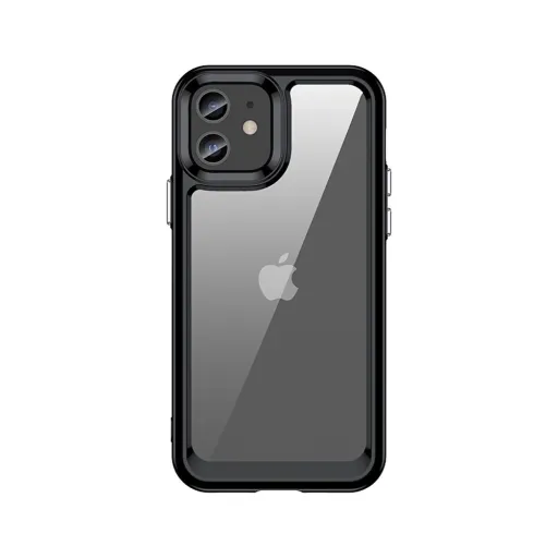 Outer Space Tok iPhone 12 kemény tok gél kerettel fekete