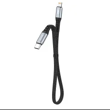 Dudao L10P Lightning - USB-C PD 20W kábel 0.23m - fekete