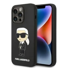 Karl Lagerfeld Szilikon Ikonik MagSafe tok iPhone 14 Pro - fekete