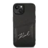 Karl Lagerfeld Signature Logo Cardslot tok iPhone 14 Plus - fekete - 1. kép