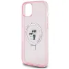 Karl Lagerfeld KLHMP15SHMRSKCP iPhone 15 6.1" pink/pink hardcase Ring Stand Karl&Choupette MagSafe - 4. kép