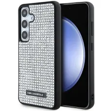 Karl Lagerfeld Rhinestone Metal Logo tok Samsung Galaxy S24 - ezüst