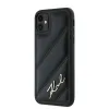 Karl Lagerfeld Diagonal Quilted Script tok iPhone 11 - fekete - 0. kép