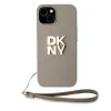 DKNY Wrist Strap Stock Logo tok iPhone 15 Plus - bézs - 0. kép