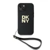 DKNY Wrist Strap Stock Logo iPhone 15 Plus tok - Fekete - 0. kép