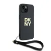 DKNY Wrist Strap Stock Logo iPhone 15 Plus tok - Fekete - 1. kép