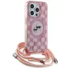 Karl Lagerfeld IML Crossbody Monogram Karl & Choupette Head MagSafe tok iPhone 15 Pro Max - Pink - 1. kép