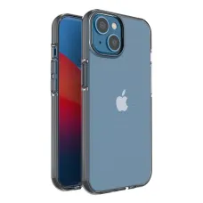 Spring Case tok iPhone 14 szilikon tokkal és kerettel fekete